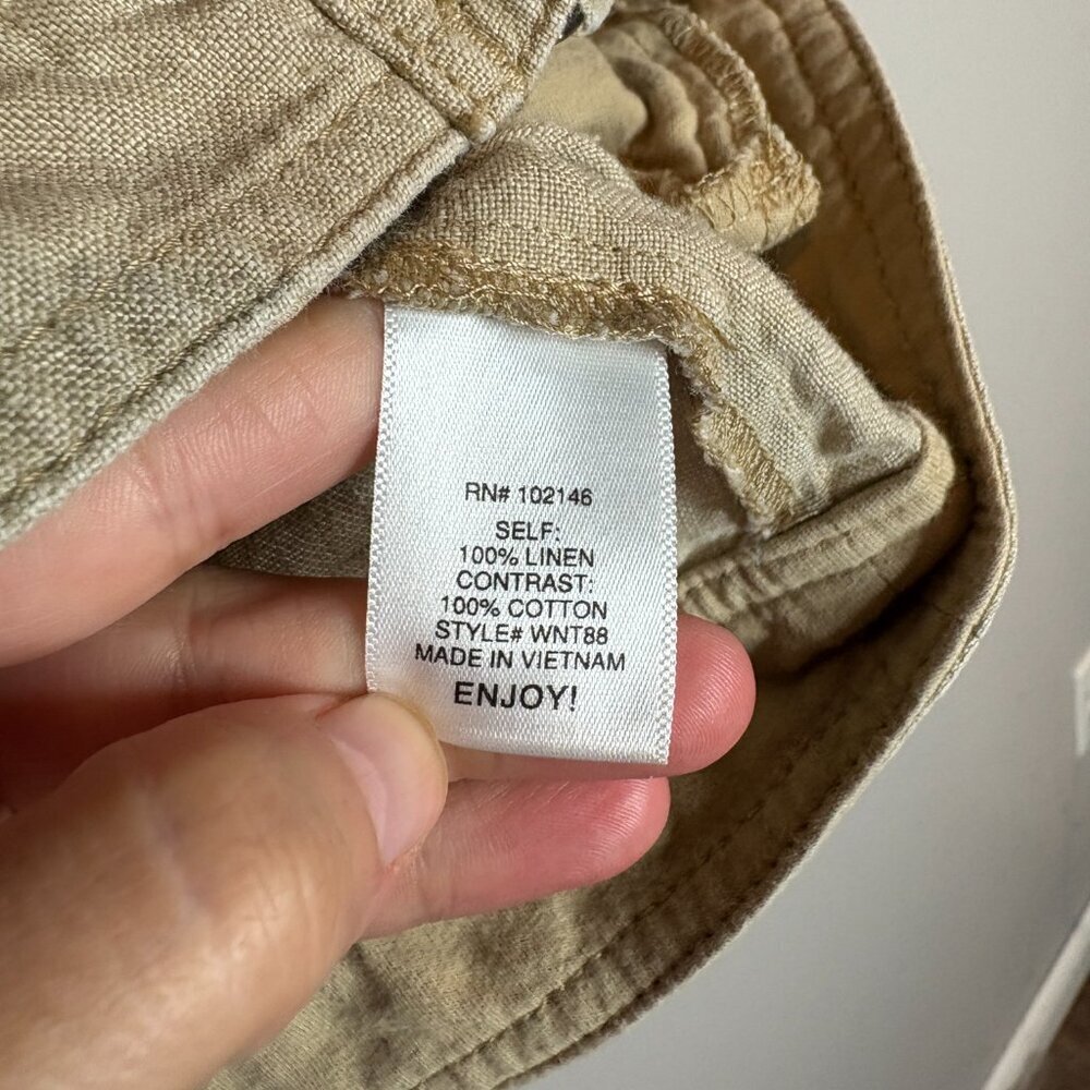Michael Stars khaki linen cargo vest - Picture 4 of 5